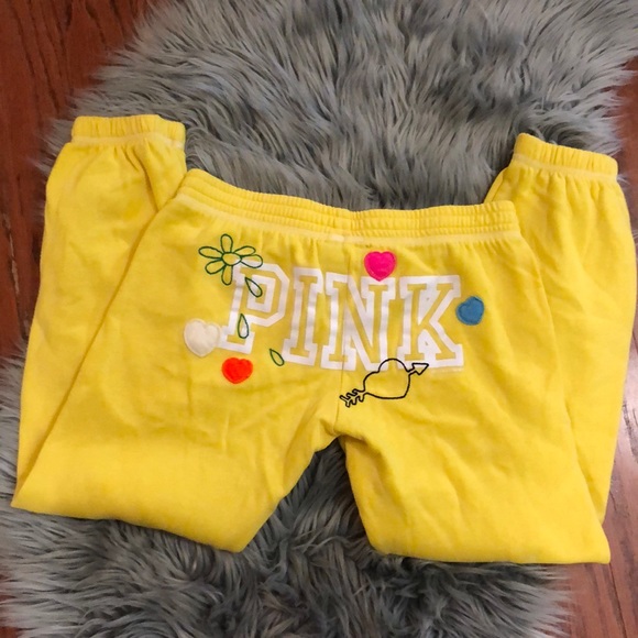 PINK Victoria's Secret Pants - PINK Victoria’s Secret Capri Sweat Pants Peace